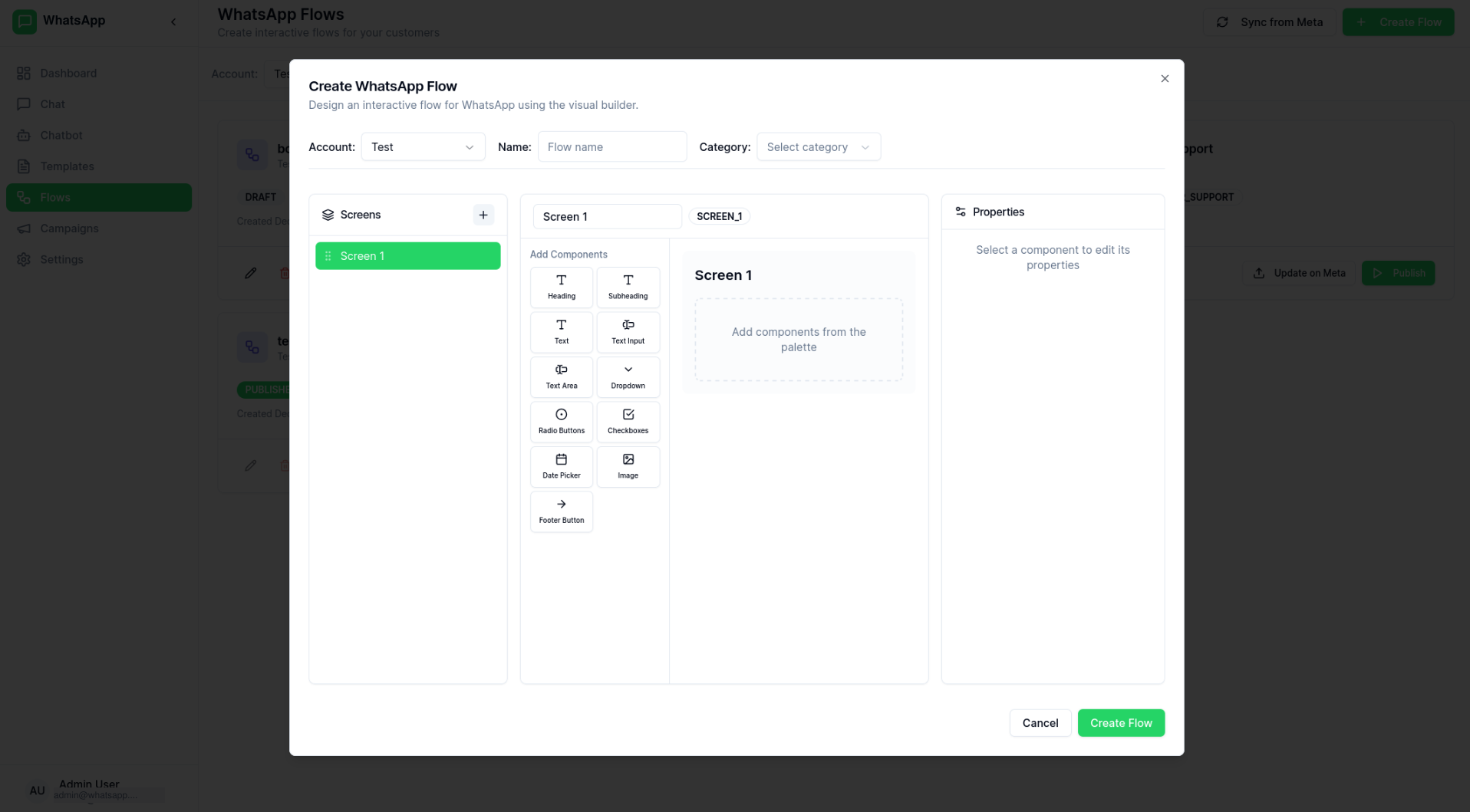 WhatsApp Flow Builder